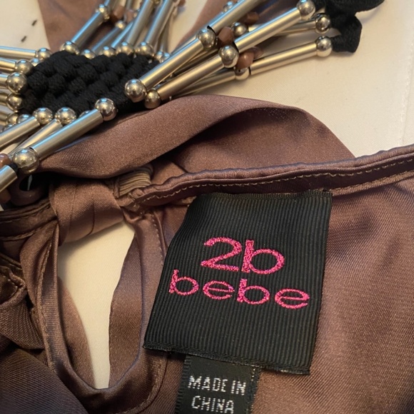 Bebe Halter Top with Beading at neckline - Picture 4 of 5